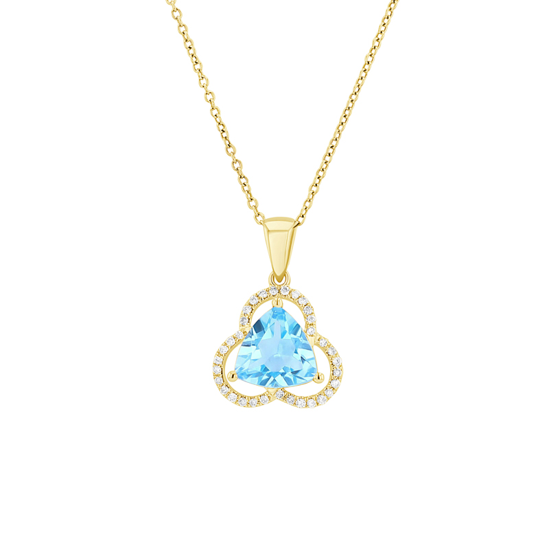 Diamantová zlatá kolekcia s topásmi Floria 115450