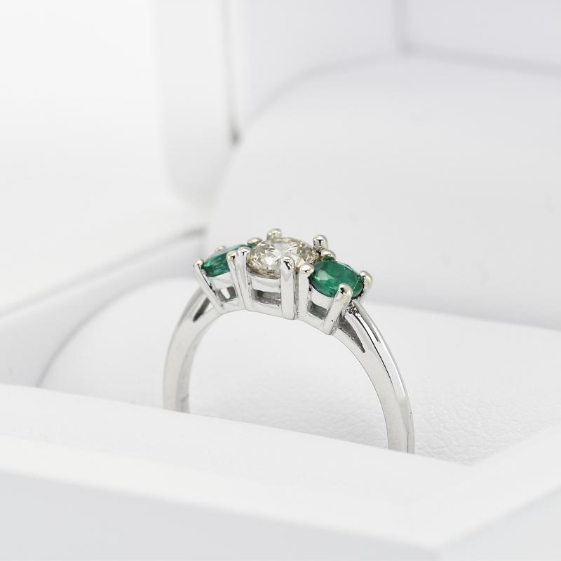 Smaragdový zásnubný prsteň 11790