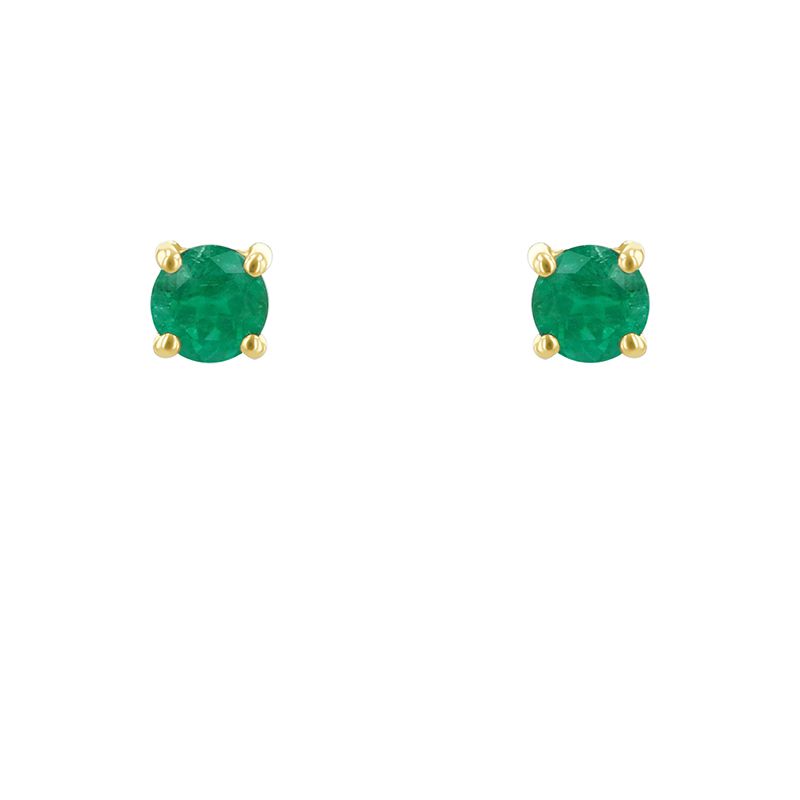 Strieborné náušnice so smaragdmi s výberom veľkosti Dalia 118150
