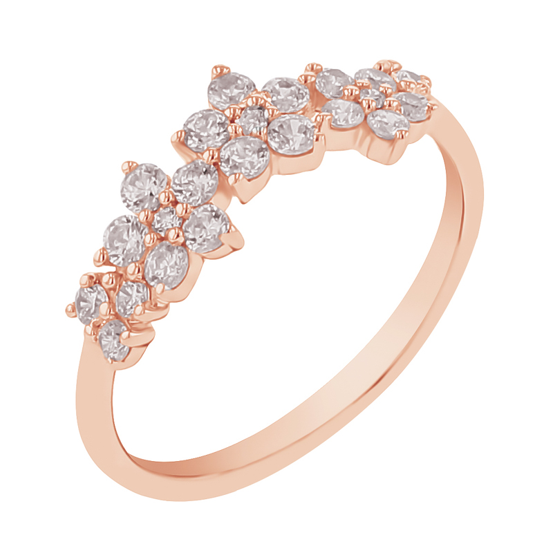Kvetinový prsteň s lab-grown diamantmi Shauna 119750