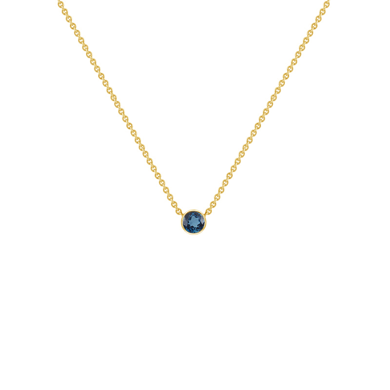 Minimalistický náhrdelník s londýnským topásom s morganitom Vieny 122190