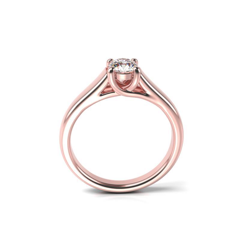 Zásnubný prsteň z ružového zlta 12330