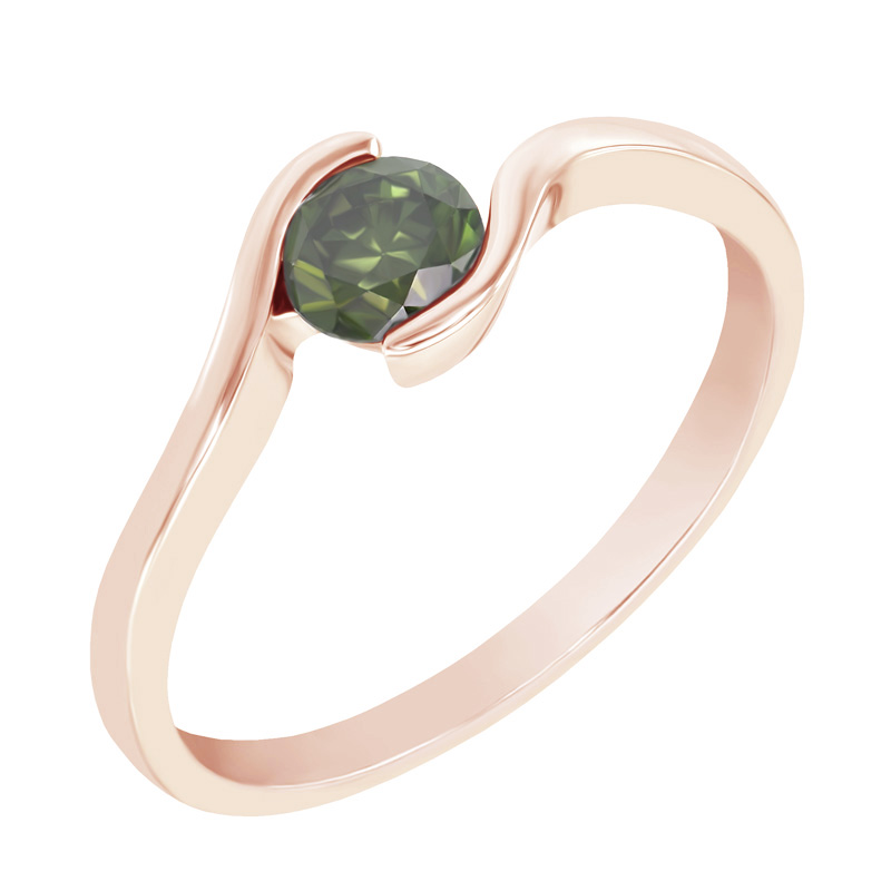 Zásnubný prsteň so zeleným diamantom Tany 125510