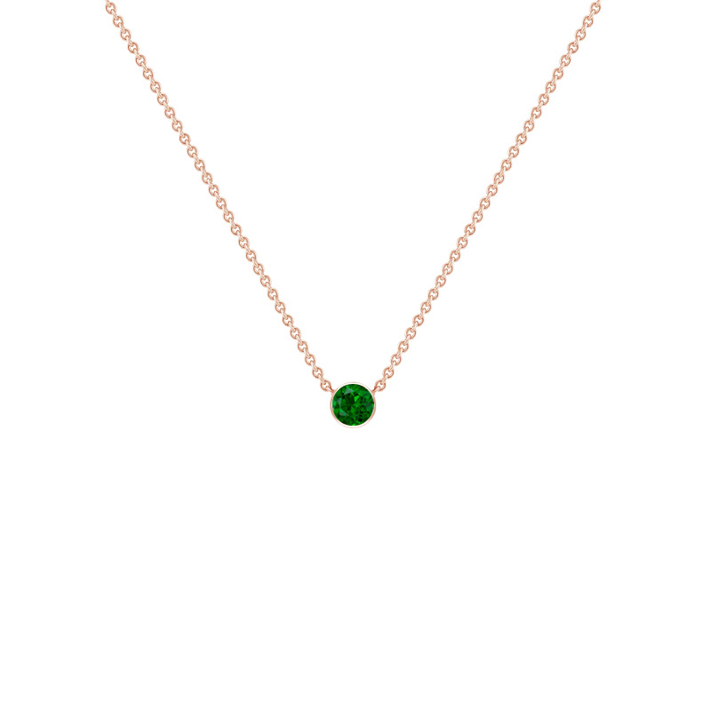 Strieborný minimalistický náhrdelník s tsavorit granátom Vieny 125570
