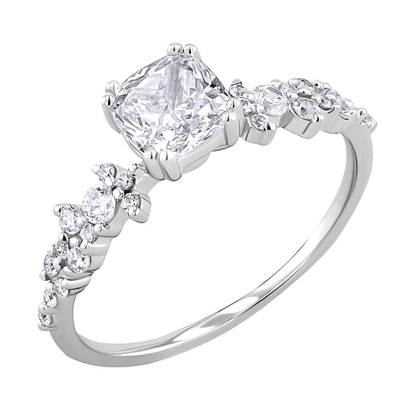 Romantický zásnubný prsteň s diamantmi Tora