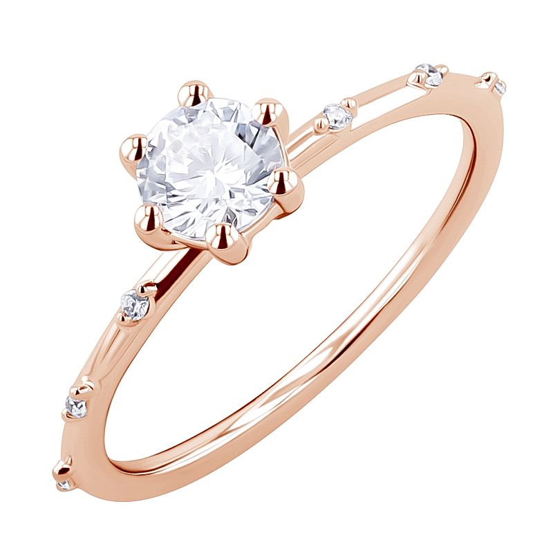 Nežný zásnubný prsteň s diamantmi Maisha 127370