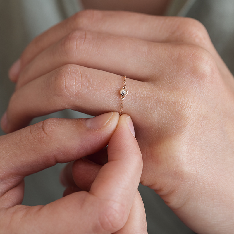 Retiazkový prsteň s lab-grown diamantom Terez 129900