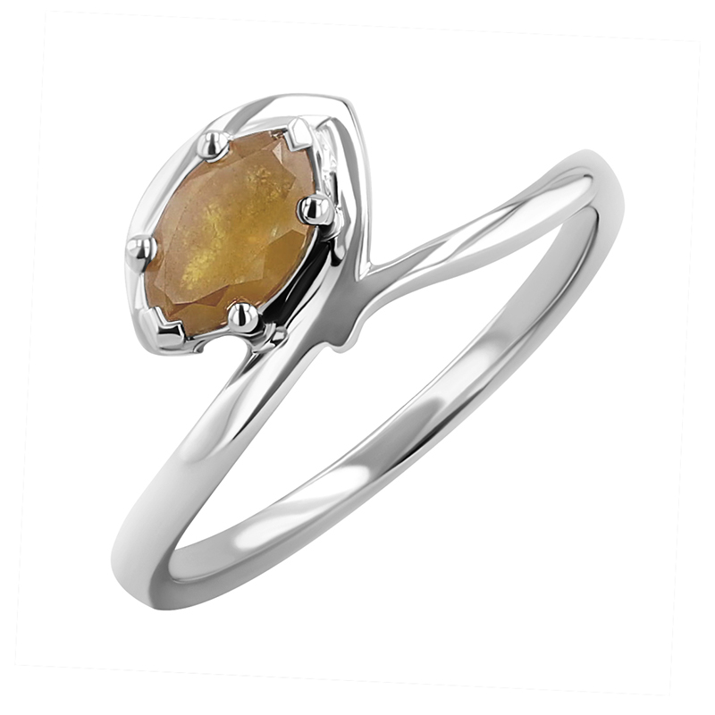 Atypický zlatý prsteň s marquise salt and pepper diamantom Thera