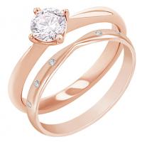 Set prsteňov s možnosťou výberu diamantu Ovone