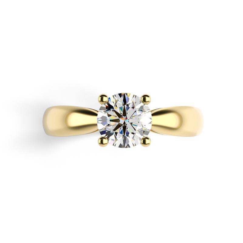 Prsteň s certifikovaným diamantom 15690
