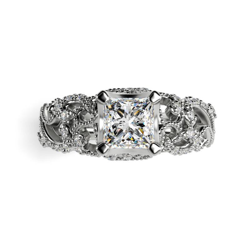 Prsteň s certifikovaným diamantom 15820