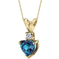 Alexandritové srdce v zlatom náhrdelníku s diamantom Coco