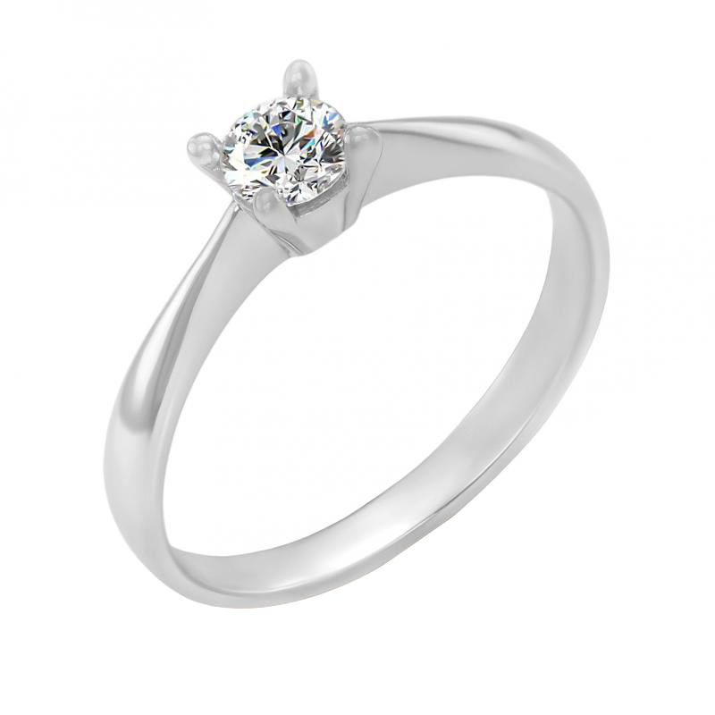 Zlatý prsteň s diamantom Clarita 21750