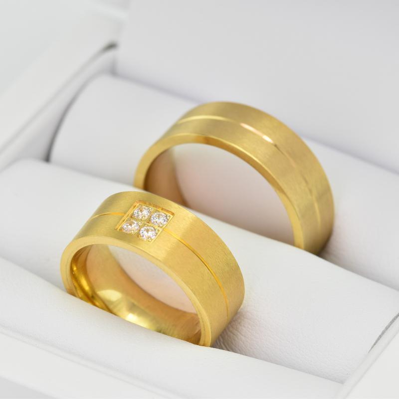 Zlaté svadobné obrúčky s diamantmi 21900