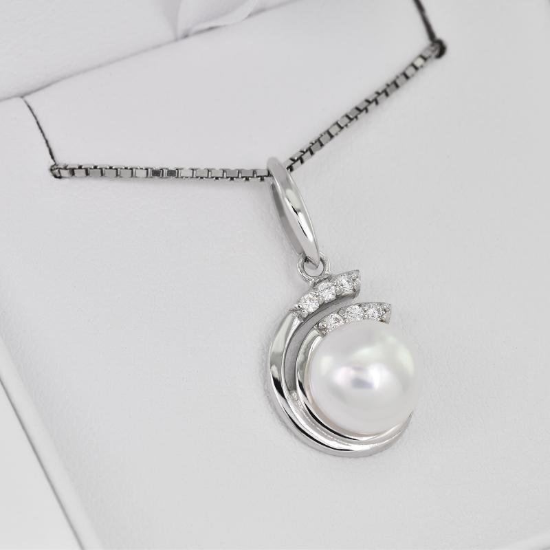 Perlový náhrdelník zo striebra 22840