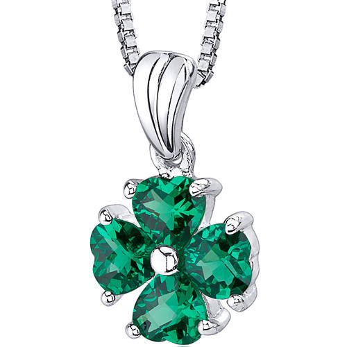Smaragdový štvorlístok v striebornom náhrdelníku Lacys