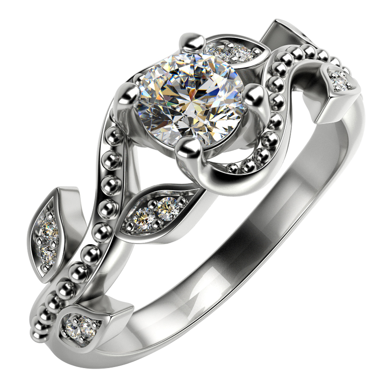Platinový diamantový prsteň
