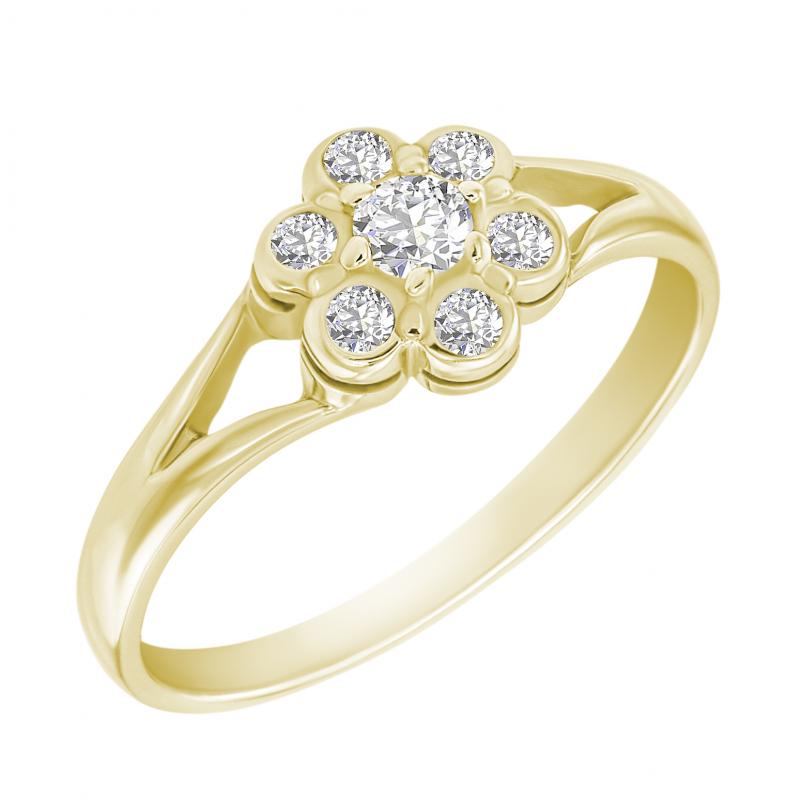 Zlatý prsteň s diamantmi 24760