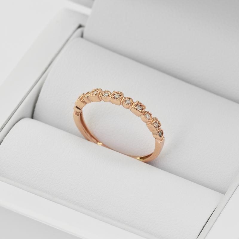 Zlatý diamantový prsteň 29100