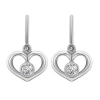 Zlaté detské náušnice srdiečka Ariel