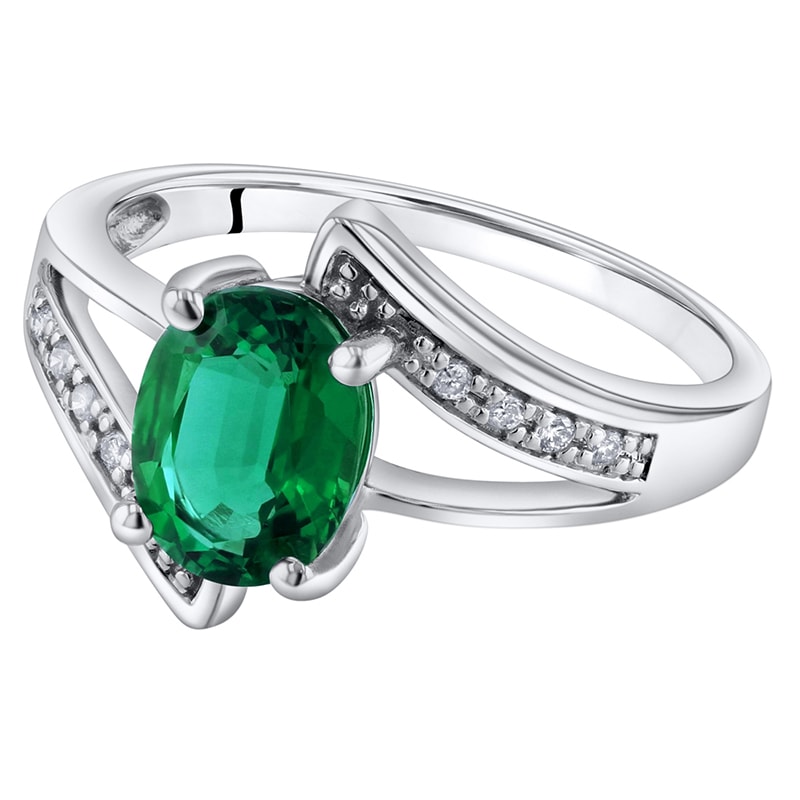 Smaragdový prsteň s diamantmi 32650