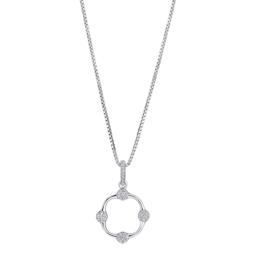 Strieborný náhrdelník s kubickými zirkónmi