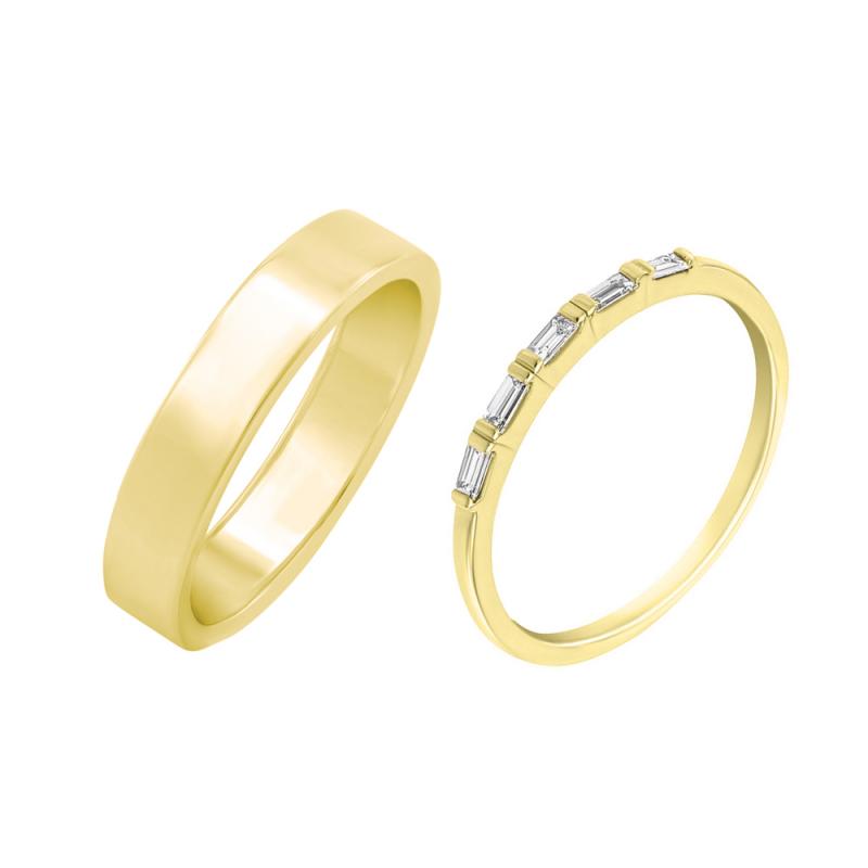 Svadobné prstene zo žltého zlata 36550