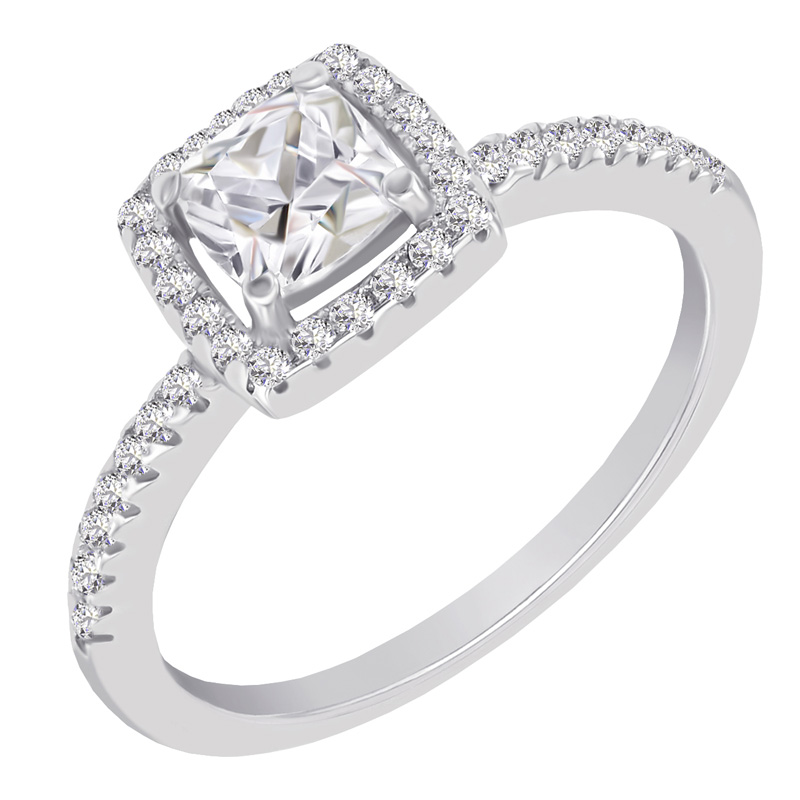 Diamantový halo prsteň