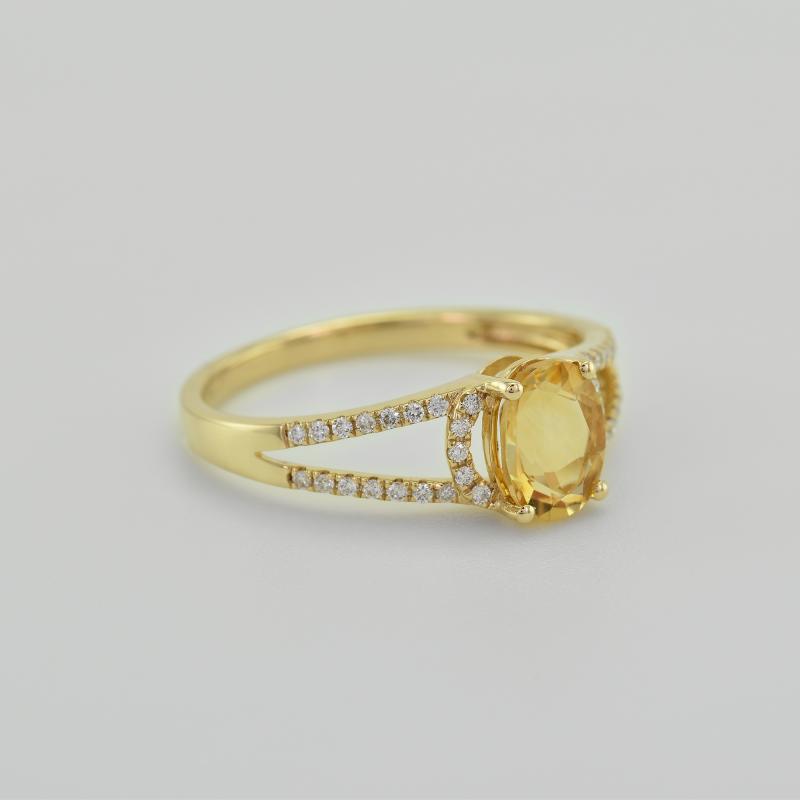 Zásnubný prsteň s citrínom 38410