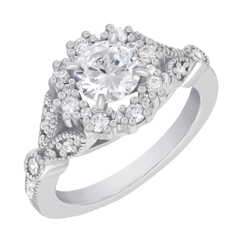 Luxusný diamantový zásnubný prsteň 40180