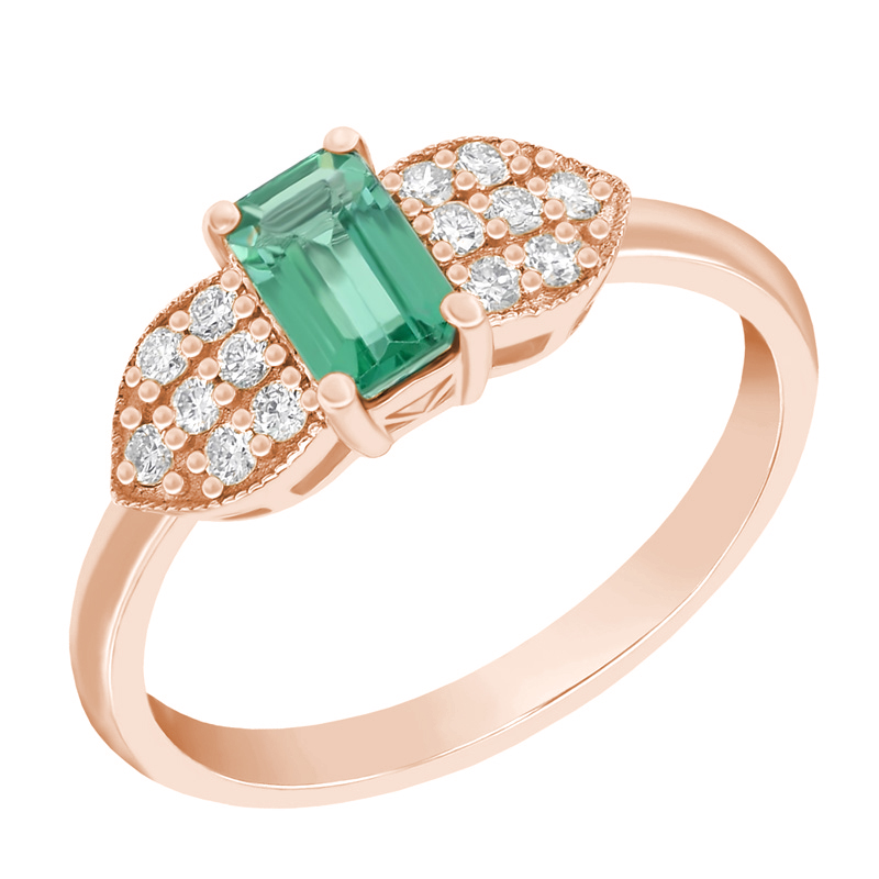 Smaragdový zásnubný prsteň
