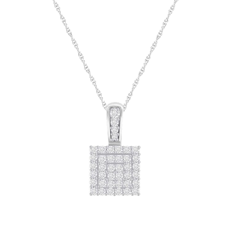 Diamantový štvorcový náhrdelník Lorelle 41430
