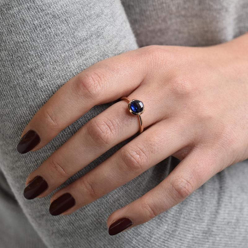 Minimalistický prsteň so zafírom 43150
