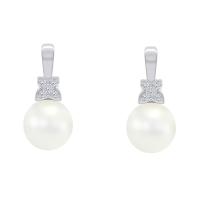 Elegantné náušnice s perlami a diamantmi Abelia