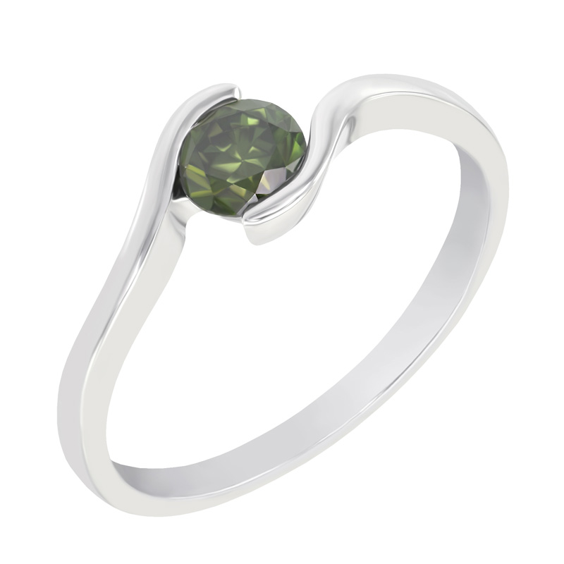 Zásnubný prsteň so zeleným diamantom Tany
