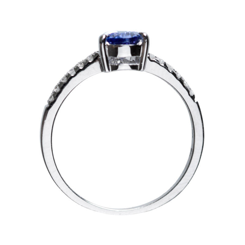 Tanzanitový prsteň s diamantmi 4580