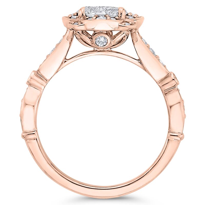 Zásnubný prsteň s diamantovým kvetom zo zlata 46400