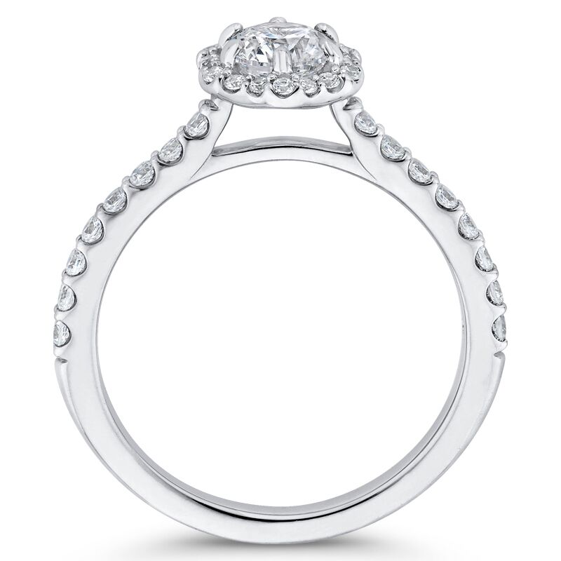 Zlatý zásnubný halo prsteň s diamantmi 46510