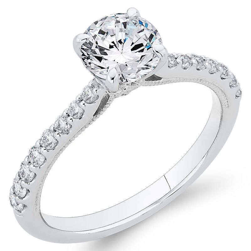 Zlatý zásnubný prsteň s diamantem 48200
