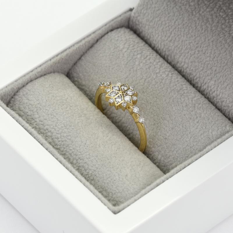 Zlatý prsteň s hvezdou 48310