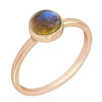 Zlatý minimalistický prsten s labradoritom Maeve