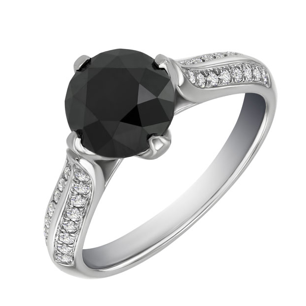 Zásnubný prsteň s čiernym diamantom Chinthila