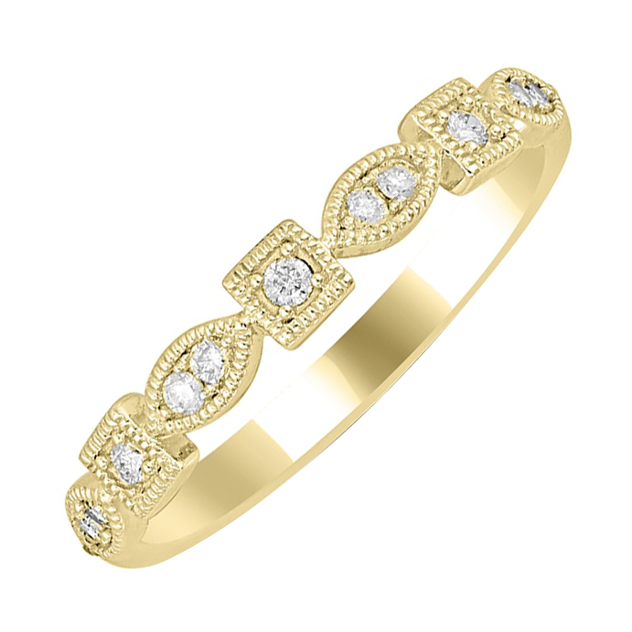 Zlatý eternity prsteň s bielymi diamantmi Octave 59580