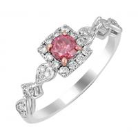 Zásnubný prsteň s certifikovaným fancy pink lab-grown diamantom Lavinia