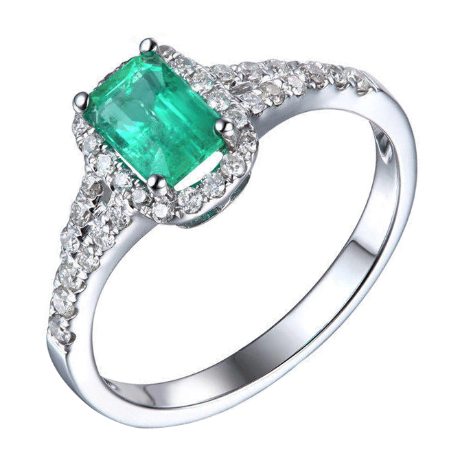 Smaragdový prsteň zo zlata Dazzia