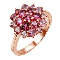 Zlatý prsteň s turmalínovým kvetom Fayme