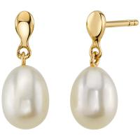 Elegantné perlové náušnice zo zlata Adele