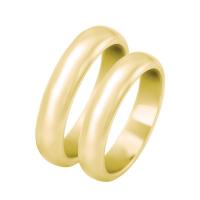 Pologuľaté svadobné prstene zo zlata Amma