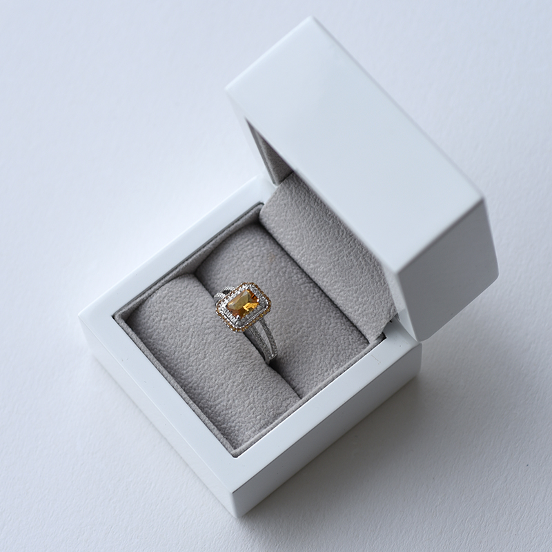 Citrínový prsteň zo zlata 61840