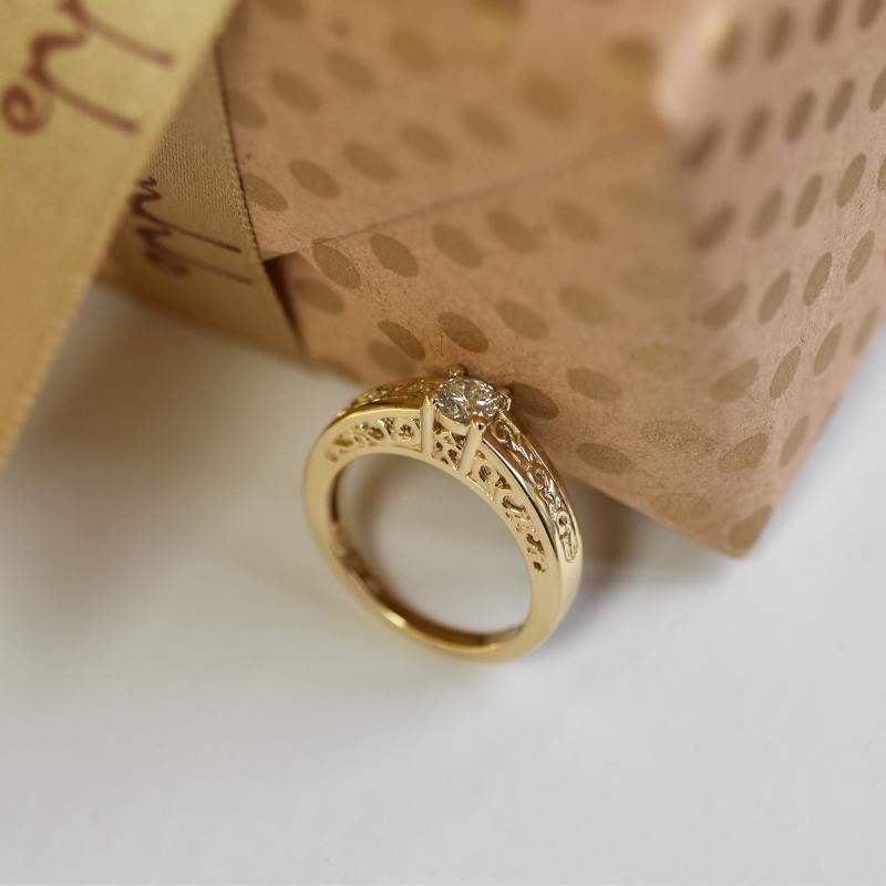 Diamantový zlatý prsteň 64900